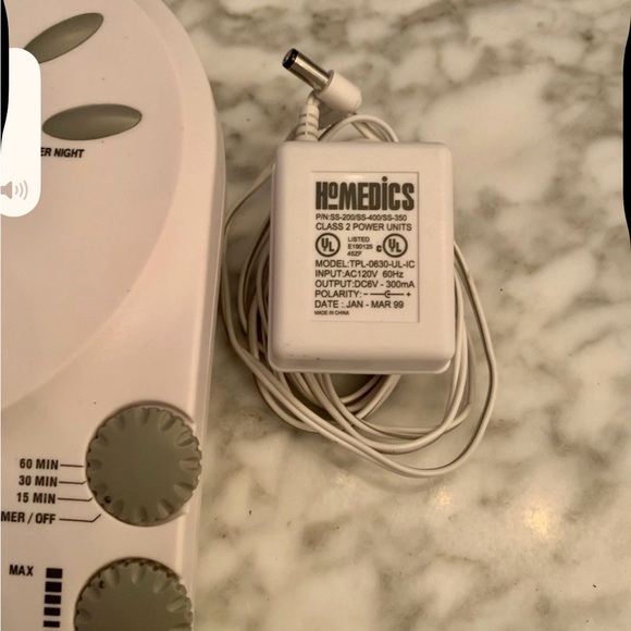 Homedics Acoustic Relaxation Machine Sound Spa 6 Sounds W/ Power Cable Tested - Picture 4 of 6